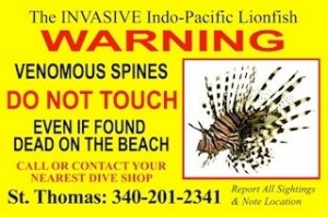 Lionfish Warning Sign