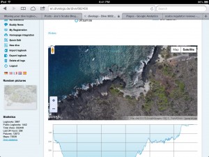 divelogs.de Dive Site Google Map