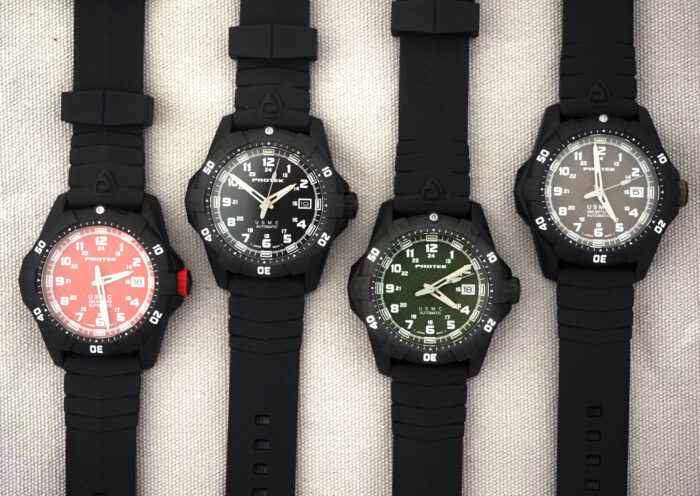 USMC Protek Dive Watch Series 1010 Carbon. Group of Dive Watches.