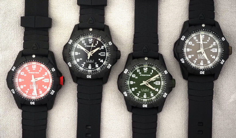 USMC Protek Dive Watch Series 1010 Carbon. Group of Dive Watches.