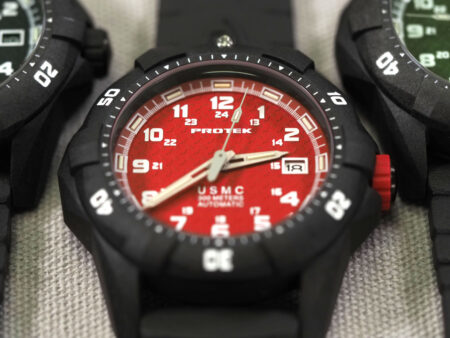 Protek USMC Series 1010 Dive Watch Red Face
