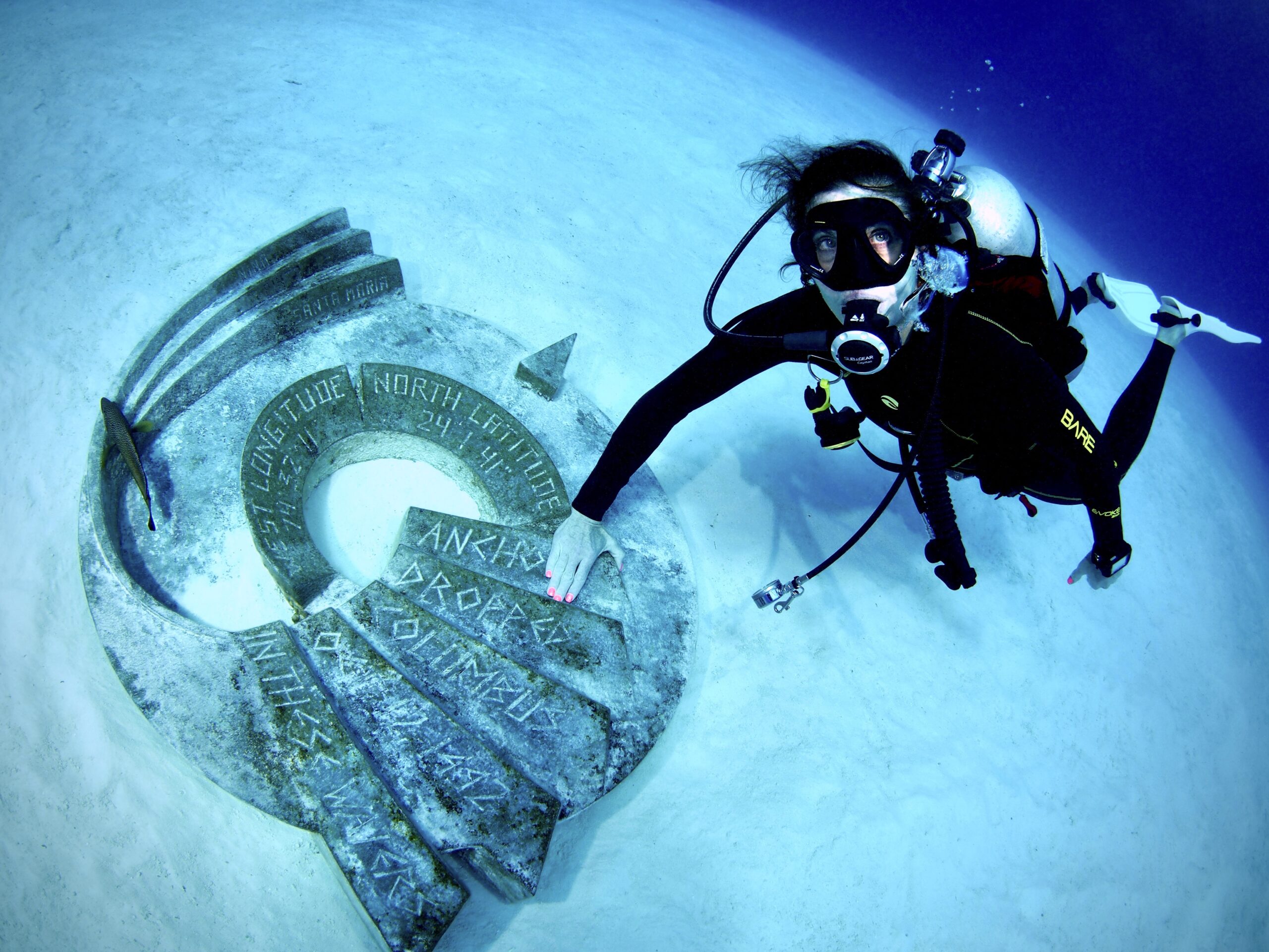 Diver in San Salvador, Bahamas.