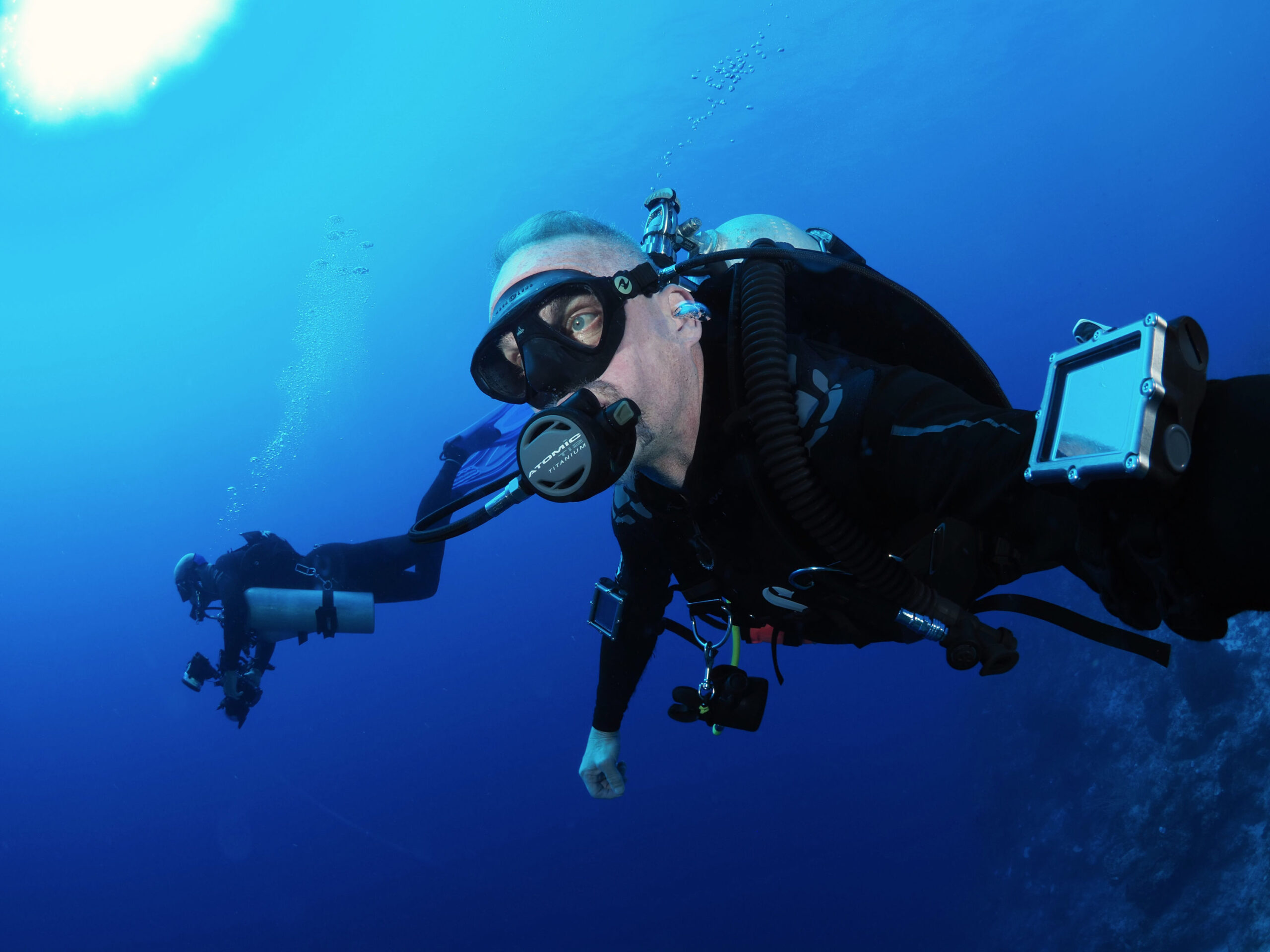 Diving with a backplate and wing for recreational divers.